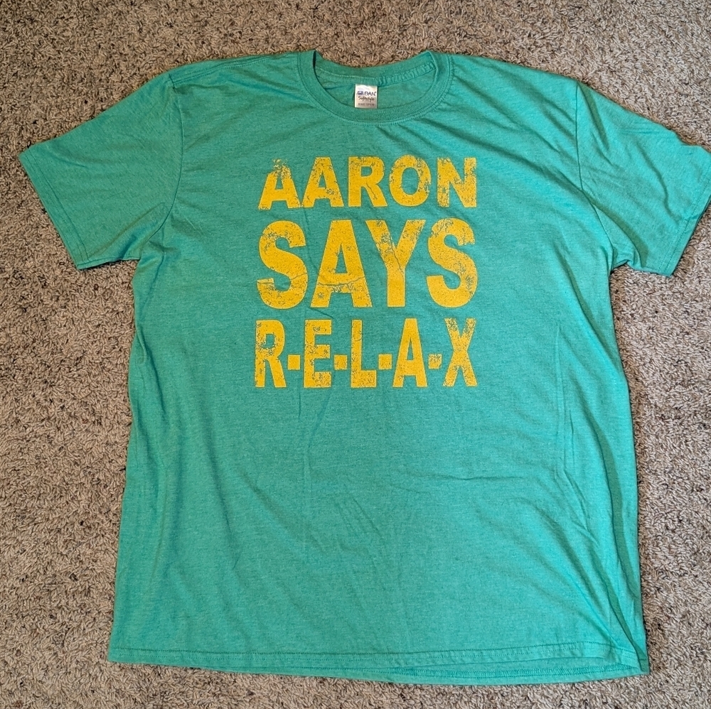 "Aaron Says" GREEN BAY PACKERS Short Sleeve Shirt - Picture 4 of 7